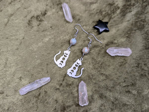 Cat Phase African Opal Earrings
