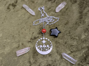 Mush Circle Red Jasper Necklace