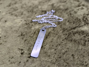 Naughty and Nice Metal Stamped Necklaces