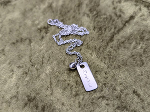 Naughty and Nice Metal Stamped Necklaces