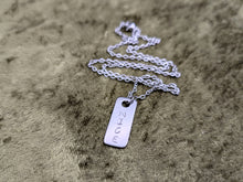 Load image into Gallery viewer, Naughty and Nice Metal Stamped Necklaces
