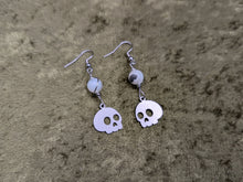 Load image into Gallery viewer, Skull Amazonite Earrings
