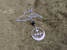 Load image into Gallery viewer, Mush Circle Rainbow Obsidian Necklace
