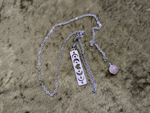 Load image into Gallery viewer, Love Phase Peach Moonstone Bookmark Necklace
