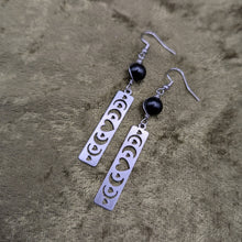 Load image into Gallery viewer, Love Phase Rainbow Obsidian Earrings
