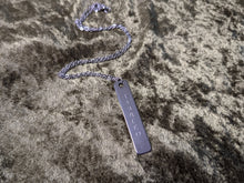 Load image into Gallery viewer, Haunted hand-stamped stainless steel necklace from the Macabre collection

