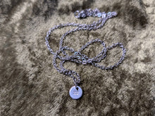 Load image into Gallery viewer, Aquarius hand-stamped stainless steel necklace from the Astrology collection
